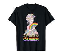 Lascia Che Siano Queer Divertenti Orgoglio rococò Arcobaleno Maglietta