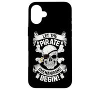 Lascia che The Pirate Shenanigans abbiano inizio Jolly Roger Pirate Skull Custodia per iPhone 16 Plus