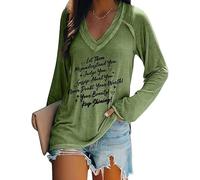 Lascia Che Ti fraintendano la Maglietta per Le Lettere positiva per Le Donne (Green XXL)