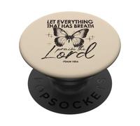 Lascia che tutto ciò che ha respiro lodi il Signore Farfalla PopSockets PopGrip Adesivo
