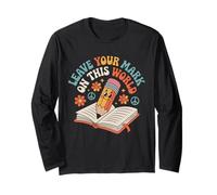 Lascia il tuo segno su questo mondo ultimo giorno di scuola insegnante bambino Maglia a Manica