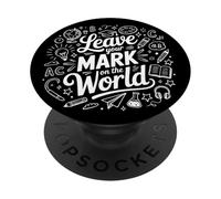 Lascia il tuo segno su questo mondo ultimo giorno di scuola insegnante bambino PopSockets PopGrip Adesivo