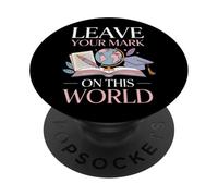 Lascia il tuo segno su questo mondo ultimo giorno di scuola insegnante bambino PopSockets PopGrip Adesivo