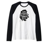 Lascia Impronte di Amore e gentilezza - Inspirational Maglia con Maniche Raglan