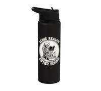 Lascia la realtà Enter Books Reader Skeleton Reading Book Stainless Steel Insulated Water Bottle