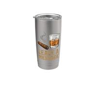 Lascia un messaggio Cigar Bourbon I'll Be In The Backyard Divertente Bicchiere termico in acciaio inox doppia parete