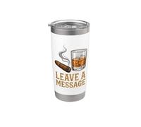 Lascia un messaggio Cigar Bourbon I'll Be In The Backyard Divertente Bicchiere termico in acciaio inox doppia parete