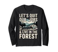 Lasciamo il nostro lavoro e viviamo nella foresta All'aperto Vita Campeggio Maglia a Manica