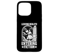 Lasciando la realtà Entrando nella lettura degli amanti dei libri di narrativa Custodia per iPhone 15 Pro Max