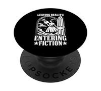 Lasciando la realtà Entrando nella lettura degli amanti dei libri di narrativa PopSockets PopGrip Adesivo