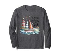 Lasciate che i vostri sogni salpino ispirazione nautica Maglia a Manica