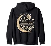 Lasciate Che la gentilezza fiorisca Celeste Luna Floreale Boho Inspirational Felpa con Cappuccio