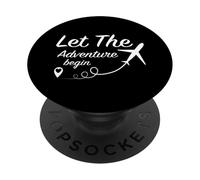 Lasciate che l'avventura inizi - Amore viaggio aereo viaggio PopSockets PopGrip Adesivo