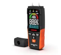 LASELION Misuratore di Umidità 2 in 1 - Detezione 0-40mm, Igrometro Professionale Con e Senza Puntine, per Legno, Calcestruzzo e Costruzione - Display LCD, Torcia, Spengimento Automatico - MS03