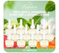 LASENTEUR Deodorante per la casa, ricarica 12 x 19 ml, ricarica diffusore | Elettrico Compatibile con Glade, Profumo per Interni Muschio Citronella Agrumi Menta Anguria