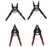 Laser 3395 Set di 4 mini pinze per anelli d'arresto/seeger, nero/rosso, set da 4