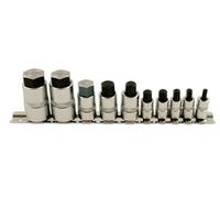 Laser 5522 Hex Socket Bit Set 1/4" D, 3/8" D, 1/2" D 10pc