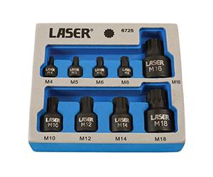 Laser 6725 Set di punte per bussole scanalate - Basso profilo