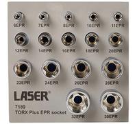 Laser 7189 Torx® Plus EPR Set di bussole 1/4" D, 3/8" D, 1/2" D 16pc