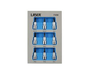 Laser 7359 Socket Bit Set 3/8"D 9pc