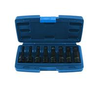Laser 7672 Ball End Impact Hex Socket Bit Set 1/2" D 8pc