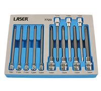 Laser Tools Lungo Antimanomissione Punta Torx Presa Set 0.6cmD,1cmD,1.3cmD