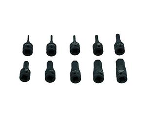 Laser 7838 Impact Hex Socket Bit Set 1/4" D 10pc