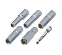 Laser 9267 Deep Magnetic Sockets Set with Power Bit Adaptor 3/8" D 6pc