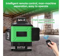 Laser a croce verde a 8 linee, livella laser autolivellante a luce verde 360° x 4 gradi, laser 4D multifunzionale, livellamento a infrarossi, laser a linea sottile ad alta precisione e luce forte cont