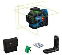 Bosch Professional Livella laser a linee GLL 12V-100-33 CG (3 linee laser verdi a 360°, raggio d'azione di 100 m (raggio), Levelling Remote, IP 65, LB 10, 4xLR6 da 1,5 V (AA), adattatore, custodia)