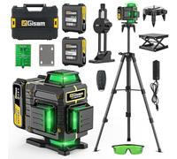 Laser a linee incrociate con treppiede, Laser multifunzionale 4D a 16 linee, Livella laser a croce, Livella laser a croce per edilizia, Batteria agli ioni di litio da 2 * 4800 con connettore di