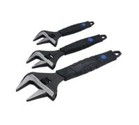 Laser Attrezzi Bocca Larga Chiave Regolabile Set 3pc Con Rotolo Organiser 8676
