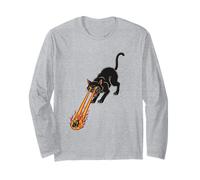 Laser Cat Cat with Laser Eyes Maglia a Manica