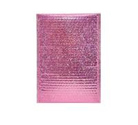 Laser Gold 100 pezzi Buste imbottite in polietilene impermeabili metallizzate con sigillatura automatica Per Pacchi Postali(Rose red,13 * 15cm)