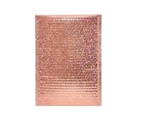 Laser Gold 100 pezzi Buste imbottite in polietilene impermeabili metallizzate con sigillatura automatica Per Pacchi Postali(Champagne,13 * 15cm)