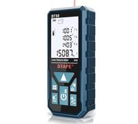 Laser Measure 165ft DT50 Gen-2 Laser Distance Meter 50M Portable Handle Digital Measure Tool Range Finder Larger Backlit LCD 4 Line Display IP54 Shockproof