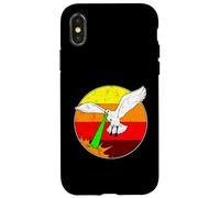 Laser Seagull Retro Sci-Fi da spiaggia anni '80 Custodia per iPhone X/XS