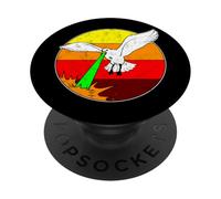 Laser Seagull Retro Sci-Fi da spiaggia anni '80 PopSockets PopGrip Adesivo