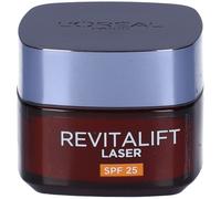 L'Oréal Paris Crema Viso Giorno Revitalift Laser SPF25, Per Tutti i Tipi di Pelle, Azione Antirughe e Anti-Macchie, Pelle più Soda e Tonica, Con Acido Ialuronico, Vitamina C e Pro-Retinolo, 50 ml