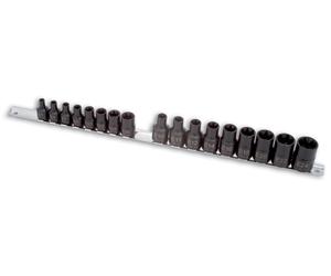 Laser Strumenti a Impatto Invertito Torx Star Presa Set 1cmD 1.3cmD 17pc E5 E24