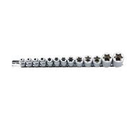 Laser Strumenti Piatto Taglio Femmina Torx Star Presa Set 13pc Raso Finire 8797