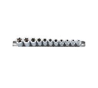 Laser Strumenti Piatto Taglio Invertito Torx Star Presa Set 1cmD 11pc Satinato