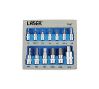 Laser Tools Sicurezza Esagonale Presa Punta Set 0.6cmD, 1cmD, 1.3cmD 13pc 7497