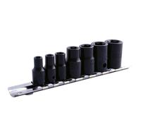 Laser Strumenti Urto Invertito Torx Star Presa Set 1cmD 0.6cmD 7pc Nero 0897