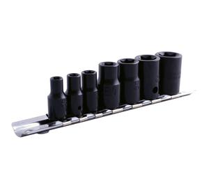 Laser Strumenti Urto Invertito Torx Star Presa Set 1cmD 0.6cmD 7pc Nero 0897