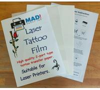 Laser Temporanei Tatuaggio Carta - Trasferimento Cosplay Nail Art 5 X A4 Set