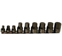 Laser Tools Profilo Basso Impact Af Chiave Esagonale Set Punte 0.6cmD, 1cmD 9pc
