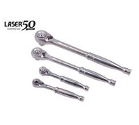 Laser Tools Acciaio Inox Cricchetto Set 4pc 50th Anniversario 0.6cm 1cm 1.3cm
