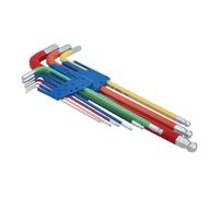 Laser Tools Codice Colore Chiave Esagonale Set - Sfera Terminale 9pc 7869