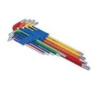 Laser Tools Colore Codificati Stella Chiave Set - Estremità Sferica 9pc 7873